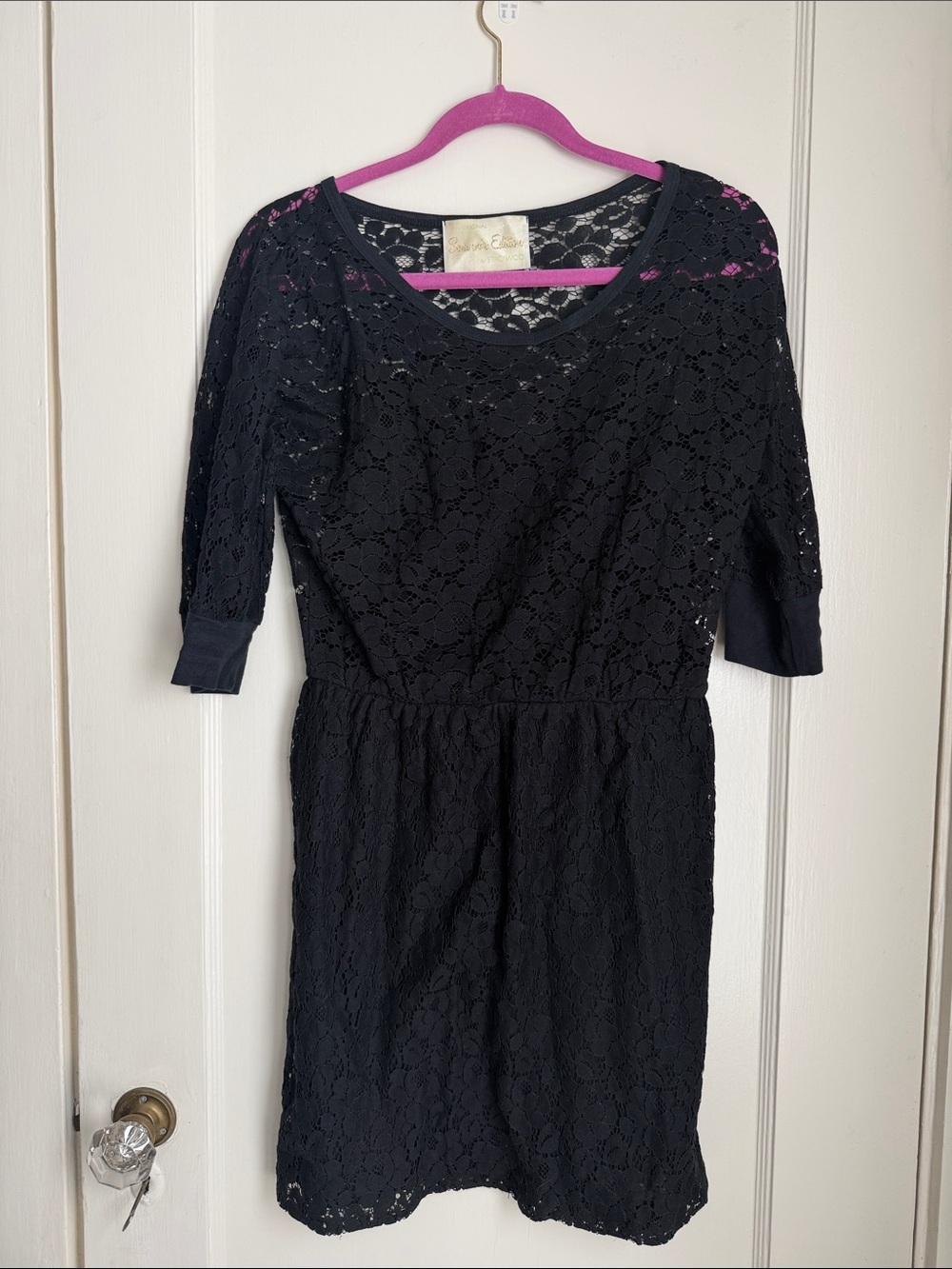 Anthropologie Souvenir Edition by Staci Woo Black Lace Dress Small